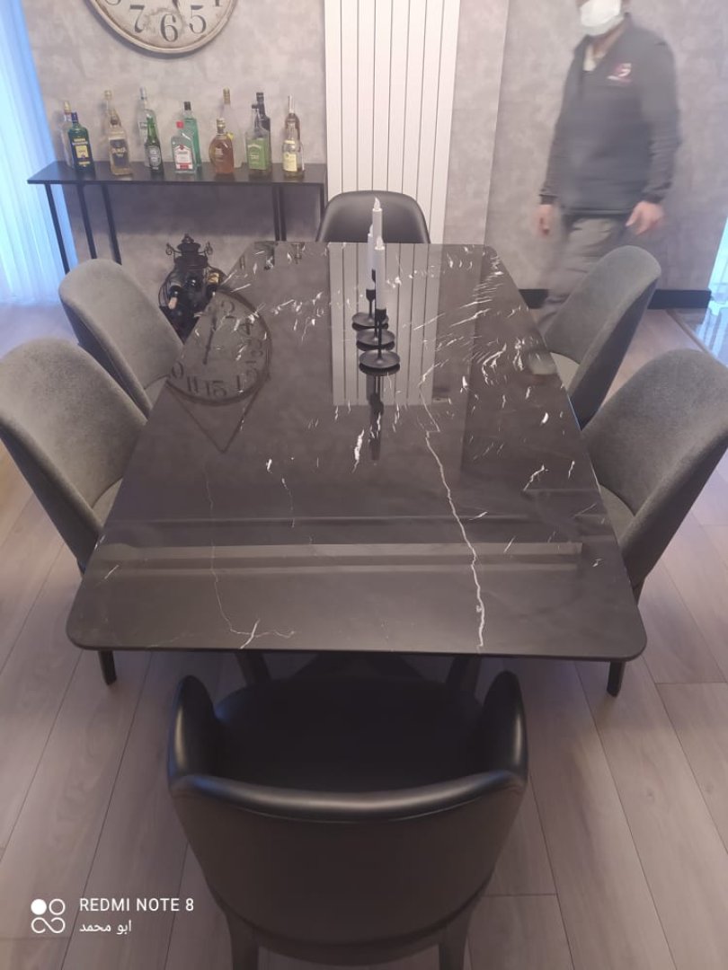 Mermer Yemek Masası Takımı | Beyaz Klima Servis | Kombi & Klima Servisi