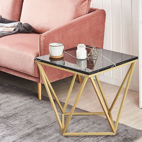 V Mermer Gold Sehpa | Beyaz Klima Servis | Kombi & Klima Servisi