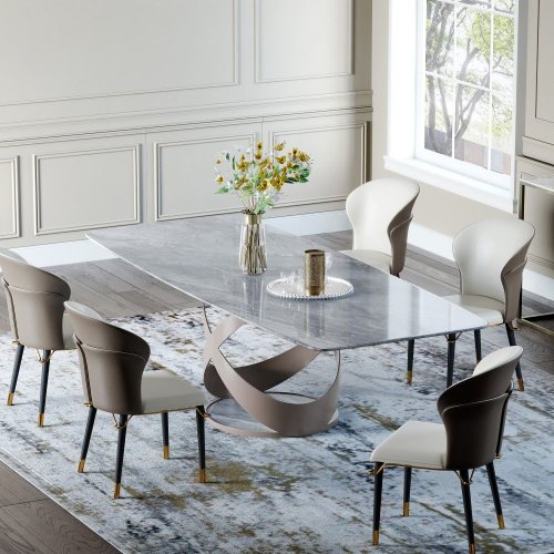 Calacatta Mermer Yemek Masası 4 | Beyaz Klima Servis | Kombi & Klima Servisi