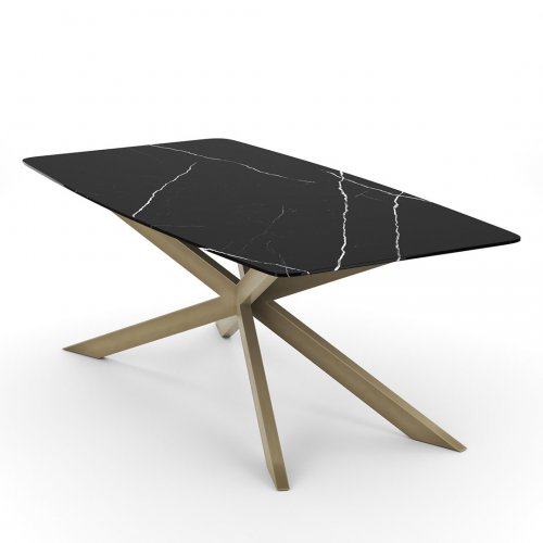  8 Kişilik Siyah Yemek Masası