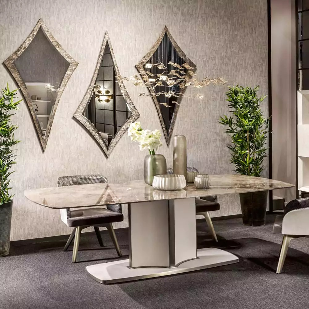 Breccia Oniciata Mermer Yemek Masası | Beyaz Klima Servis | Kombi & Klima Servisi