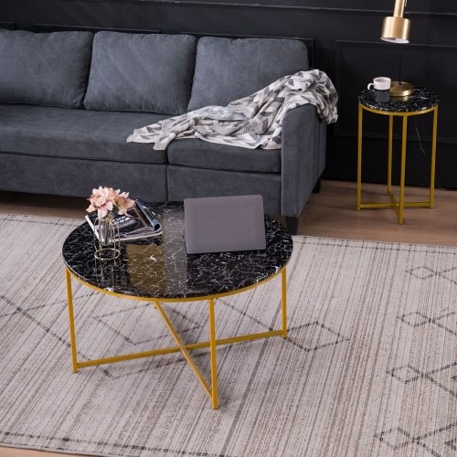 Mermer Sehpa Siyah | Beyaz Klima Servis | Kombi & Klima Servisi