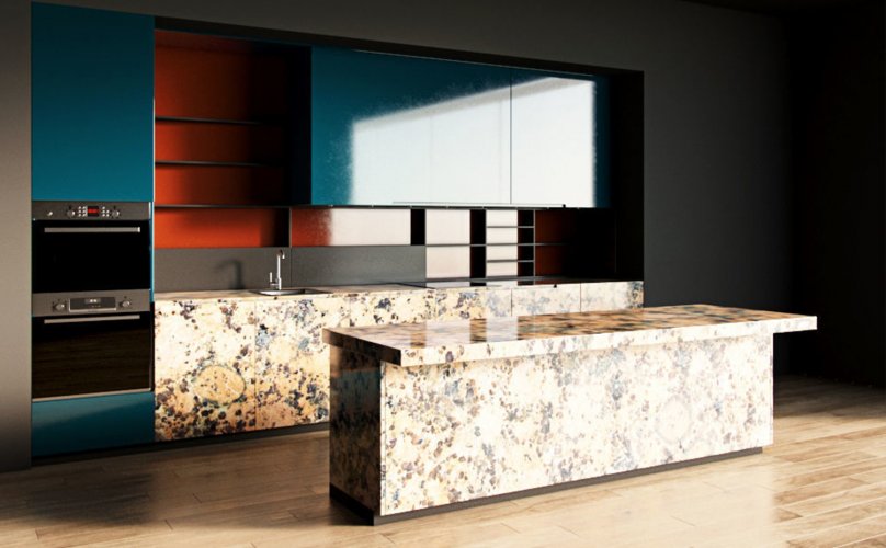 Granit Desenli Mutfak Projesi | Beyaz Klima Servis | Kombi & Klima Servisi